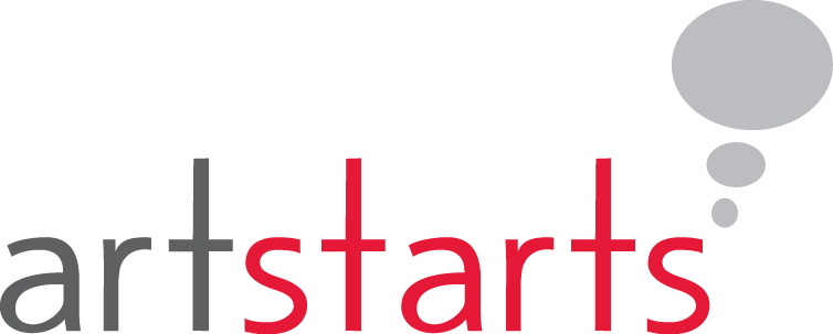 artstarts wordmark, with 3 grey circles to the right