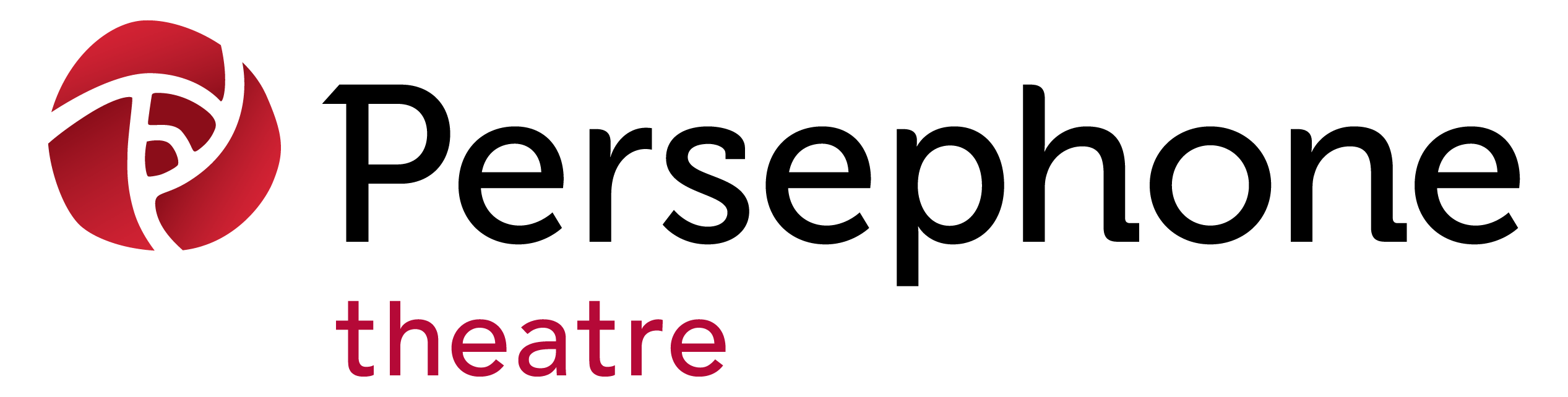 Persephone Theatre Logo - to the left is a red persephone