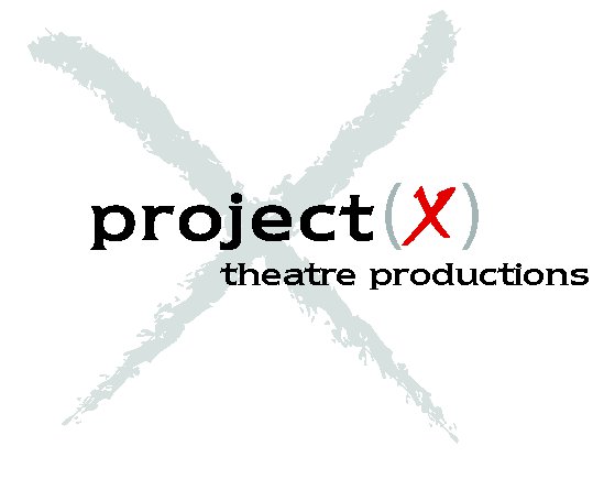 Project X Theatre Productions wordmark, with an X in the back