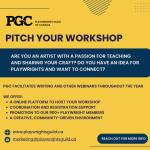 PGC Pitch Your Workshop Flyer