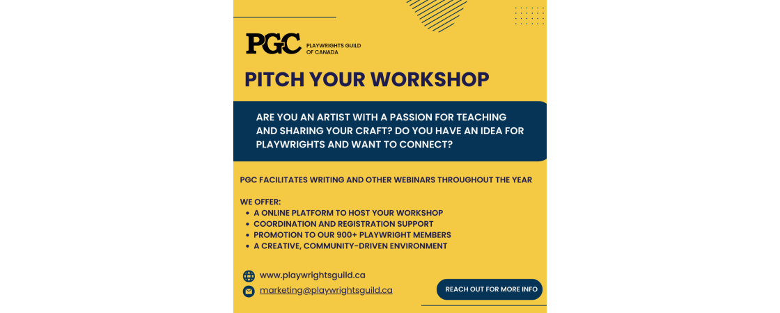PGC Pitch Your Workshop Flyer