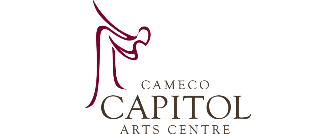Capitol Arts Centre logo, with an outlined silhouette of an angel to the left.