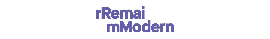 rRemai mModern wordmark in purple