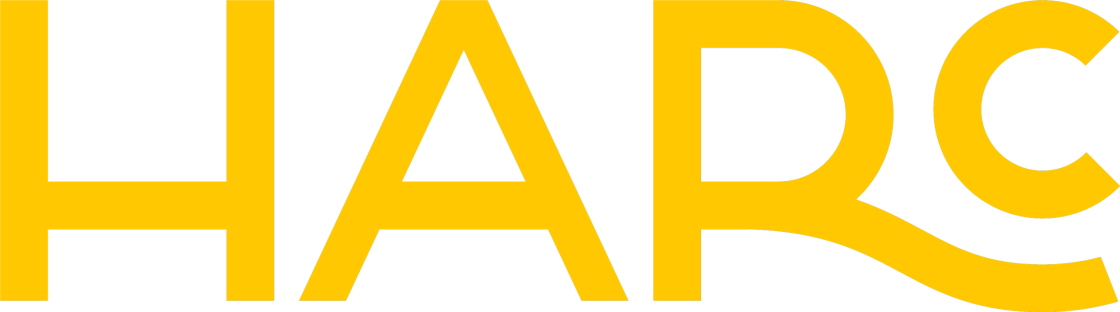 Harc wordmark in yellow.